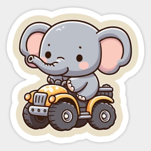 Cute elephant ATV Sticker